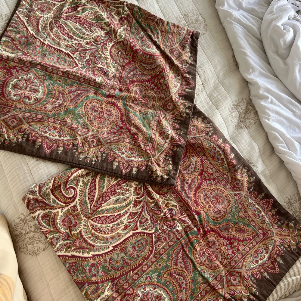 Pair of Pottery Barn Multicolor Paisley Pillow Covers
